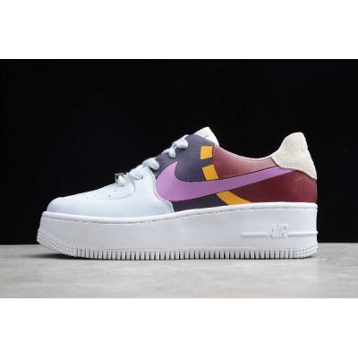 Nike Bayan Air Force 1 Sage Low Football Zeytin Yeşili / Gri / Koyu Mor Kaykay Ayakkabı Türkiye - UD